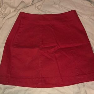 Red Forever 21 Mini Skirt